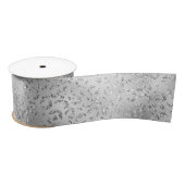 Silver Leopard Print Luxe Glitter     Satijnen Lint (Spoel)
