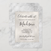 Silver Leopard Print op maat gemaakt Kaart (Voorkant / Achterkant)