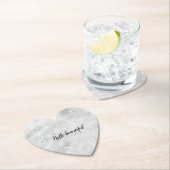 Silver Leopard Print op maat gemaakt Kartonnen Onderzetters (Insitu)