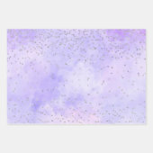 Silver Leopard Print Paars Lavender Pink Inpakpapier Vel (Voorkant 2)