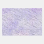 Silver Leopard Print Paars Lavender Pink Inpakpapier Vel (Voorkant)
