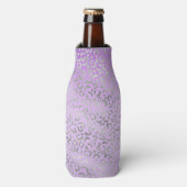 Silver Leopard Print Paars Ombre Flesjeskoeler (Fles Voorkant)