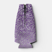 Silver Leopard Print Paars Ombre Flesjeskoeler (Achterkant)