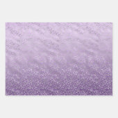 Silver Leopard Print Paars Ombre Inpakpapier Vel (Voorkant)