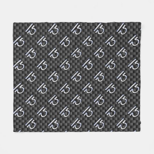 Silver Libra Zodiabol op Carbon Fibre Print Fleece Deken (Voorkant (Horizontaal))