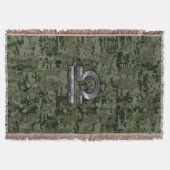 Silver Libra Zodiac Green Digital Camo Deken (Voorkant)