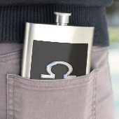 Silver Libra Zodiac Sign on zwarte slang skin styl Flacon (Voorbeeld)