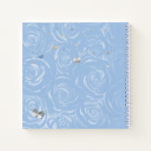 Silver Light Baby Blue Rozen Quinceanera Guest Notitieboek (Achterkant)