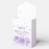 Silver Light Paars Roos Party - Dank u Sjabloon Bedankdoosjes (Geopend)