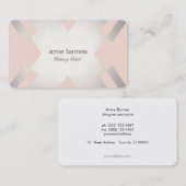 Silver & Light roze Cosmetology Hair and Makeup Visitekaartje (Voorkant / Achterkant)