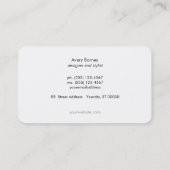 Silver & Light roze Cosmetology Hair and Makeup Visitekaartje (Achterkant)