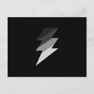 Silver Lightning Thunder Bolt Briefkaart