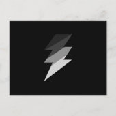 Silver Lightning Thunder Bolt Briefkaart (Voorkant)