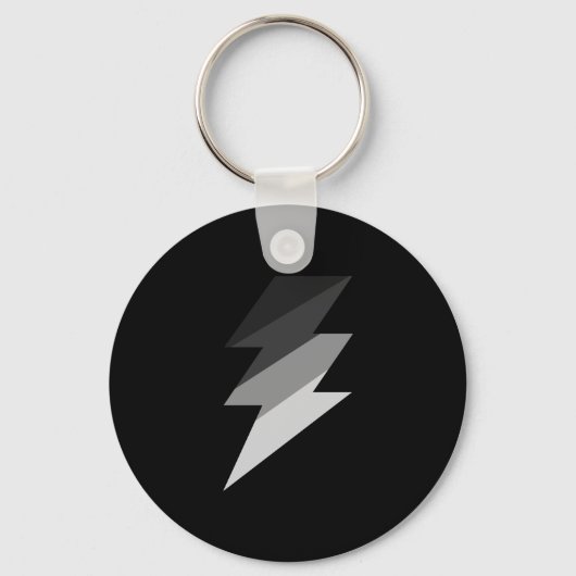 Silver Lightning Thunder Bolt Sleutelhanger (Voorkant)