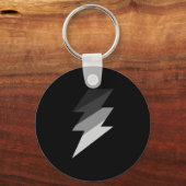 Silver Lightning Thunder Bolt Sleutelhanger (Voorkant)