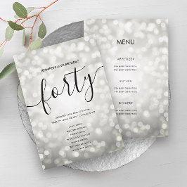 Silver Lights 40e verjaardag Menu Programma