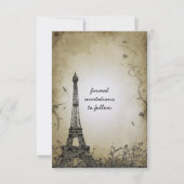 Silver Lights Eiffel Tower Save the Date (Achterkant)