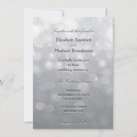 Silver Lights en Glitter Kaart (Voorkant)