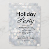 Silver Lights Holiday Corporate Invitation Kaart (Voorkant / Achterkant)