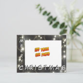 Silver Lights Kerstmis VOEG UW FOTO-Briefkaart TOE Briefkaart (Staand voorkant)