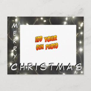 Silver Lights Kerstmis VOEG UW FOTO-Briefkaart TOE Briefkaart