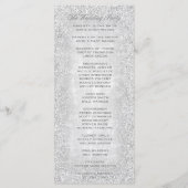 Silver Lights Wedding Programma Programmakaart (Achterkant)