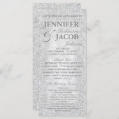 Silver Lights Wedding Programma Programmakaart (Voorkant / Achterkant)