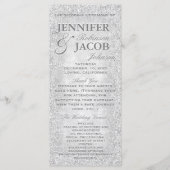 Silver Lights Wedding Programma Programmakaart (Voorkant)