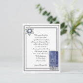 Silver Lijst Bar Mitzvah Kaart (Staand voorkant)
