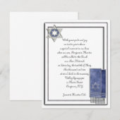 Silver Lijst Bar Mitzvah Kaart (Voorkant / Achterkant)