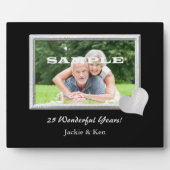 Silver Lijst Heart Jubileum Photo Template Fotoplaat (Voorkant)