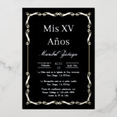 Silver lijst Quinceanera uitnodiging (Voorkant)