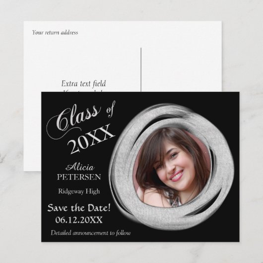 Silver Lijst van de Borstel van de Verf sparen het Briefkaart (Voorkant / Achterkant)