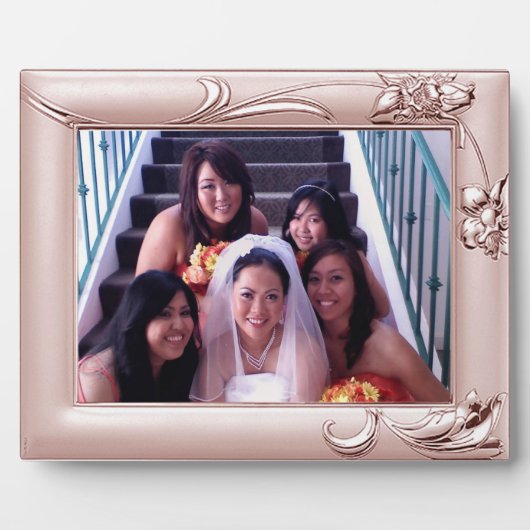 Silver Lila Bridesmaid voegt foto Plaque toe Fotoplaat (Voorkant)
