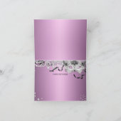 Silver Lila Sparkle Mask Masquerade Dank u Bedankkaart (Binnen)