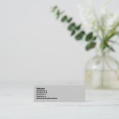 SILVER LINEN TEXTURED SKINNY PROFILE VISITEKAARTJE (Staand voorkant)