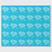 Silver Lining Diamond Wrapping Paper Cadeaupapier (Vlak)