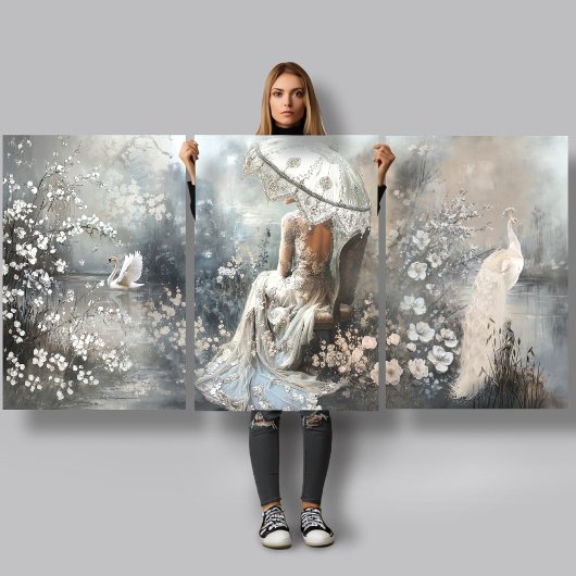 Silver Lining Romantic Heavyweight Decoupage SET Inpakpapier Vel