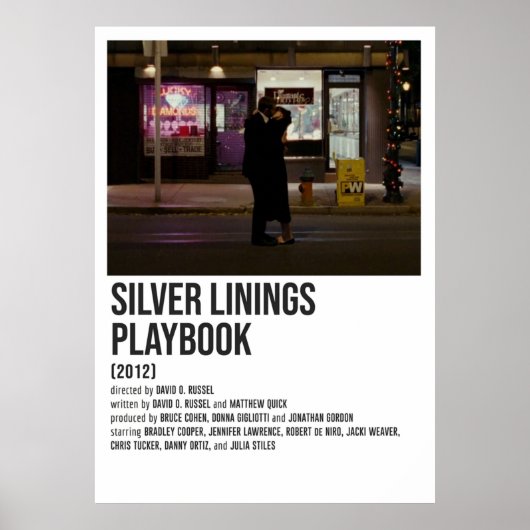 SILVER LININGS PLAYBOOK kiss Poster (Voorkant)