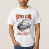 Silver Link LNER Class A4 2509 Locomotive UK flag T-shirt (Voorkant)