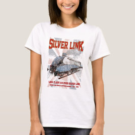Silver Link LNER Class A4 2509 Locomotive UK flag T-shirt