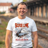 Silver Link LNER Class A4 2509 Locomotive UK flag T-shirt