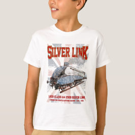 Silver Link LNER Class A4 2509 Locomotive UK flag T-shirt