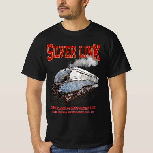 Silver Link - LNER Class A4 2509 Steam Train Loco T-shirt (Voorkant)