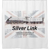 Silver Link LNER Class A4 Locomotive profile flag Douchegordijn (Voorkant)