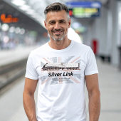 Silver Link LNER Class A4 Locomotive profile flag T-shirt