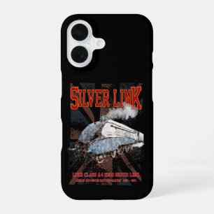 Silver Link LNER Klasse A4 2509 Locomotief UK vlag iPhone 16 Hoesje
