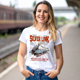 Silver Link LNER Klasse A4 2509 Locomotief UK vlag T-shirt