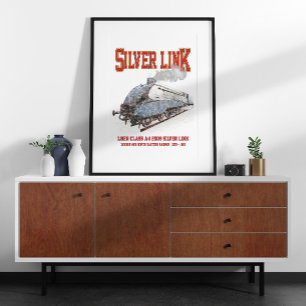 Silver Link - LNER Klasse A4 2509 Stoomtrein Locom Poster