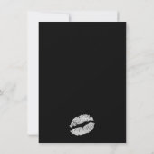 Silver Lips KISS Bachelorette Party Invitation Kaart (Achterkant)